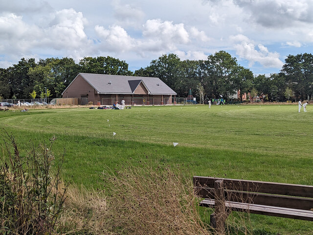 The cricket square at Forge Wood Recreation Ground